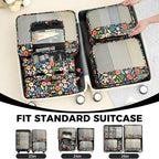 BAGAIL 9 Set Packing Cubes with Packing List Luggage Packing Organizers for Travel Accessories (Black floral)