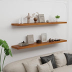 IAE Floating Wall Shelves 55 inch,Bathroom Shelving Wall Mounted,Invisible Shelf Floating Kitchen Shelves,Wooden Wall Shelf w