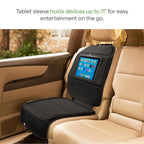 Munchkin Car Seat Cover with Tablet Holder for Under Baby Car Seats and Toddler Booster Seats, Elite Seat Guardian Protector,