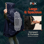 PREPARED4X Emergency Mylar Poncho – Survival Rain Poncho with Hood – Lightweight, Compact, Reusable Emergency Blanket Poncho 