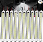 12v LED Interior Light Bar，CT CAPETRONIX 120LEDs 1500LM 8W DC 12 Volt led Strip Lights with ON/Off Switch，for Enclosed Cargo Trailer, Car RV Van Truck Lorry Camper Boat Caravan Motorhome (10Pack)
