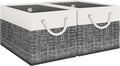 Fab totes Storage Bins [2-Pack], Foldable Storage Baskets for Organizing Toys, Books, Shelves, Closet, Large Storage Box with