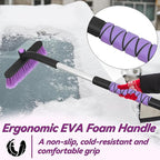 Gardzen 2 Packs 32" Snow Brush and Ice Scraper for Car Windshield, 2-in-1 Car Snow Brush and Ice Scraper, Extendable Snow Scraper with Brush, Snow Removal for Cars SUVs