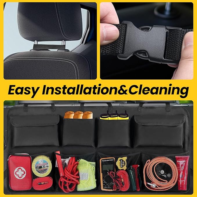 Car Trunk Organizer, Backseat Hanging Organizer with 8 Large Storage Bag Super Capacity -Trunk Organizer for SUV,Truck,Van -Your Space