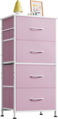 WLIVE Dresser with 4 Drawers, Storage Tower, Organizer Unit, Fabric Dresser for Bedroom, Hallway, Entryway, Closets, Sturdy S