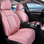Coverado Front Seat Covers, Luxury Faux Leather Seat Covers for Cars, Pink Car Seat Covers, Car Seat Protector Waterproof, Au