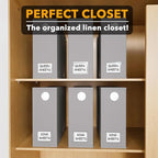 SpaceAid 6 Pack Bed Sheet Organizers and Storage, Foldable Sheet Organizer with Window for Linen Closet, Set Folder Keeper fo