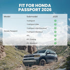 LASFIT Rear Seat Back Protector for Honda Passport 2026, All Weather TPE Pet Friendly Custom Fit Passport Second Row Back Seat Cover Mat Liner Accessories, Black