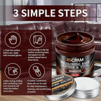 Maroon Leather Recoloring Balm with 100ml Mink Oil,Leather Couch Scratch Remover,Leather Repair kit for Vinyl Furniture and C