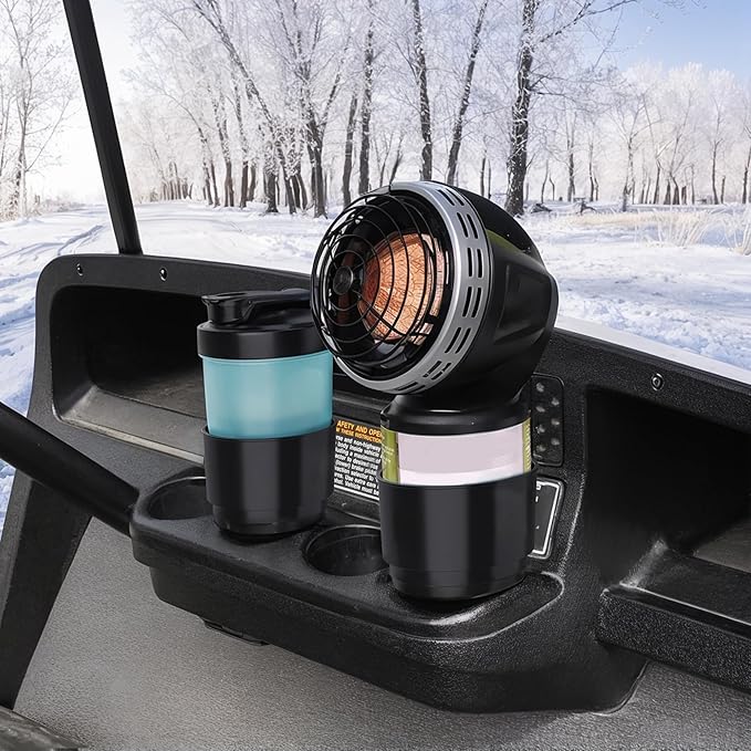10L0L 2 Pack Golf Cart Cup Holder, Dash Adapter for Portable Propane Heater Cylinder, Universal Replacement Drink Holder for 