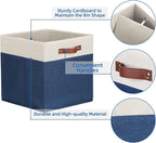 Temary Fabric Storage Bins for Cube Organizer 4 Pack Cube Storage Bins 13 Storage Cubes for Shelves Storage Baskets for Organ