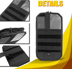 Car Sun Visor Organizer with Panel, Universal Multi-Pocket Storage, Zipper Compartments & Glasses Clip for Cars, SUVs & Trucks