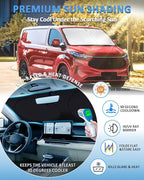 Sunshade for Transit Windshield Sun Shade Custom Fit for 2015-2025 2026 Ford Transit Wagon XLT Cargo Vehicle,Connect Van XL Accessories Front Window Shield Cover Sun Visor Protector
