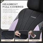 Coverado Car Seat Covers 2-Pack, Seat Covers, Waterproof Leather Car Protectors Front Seats, Luxury Universal Fit Seat Covers