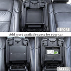 Center Console Hidden Organizer Box Compatible with Jeep Wrangler JL/JLU 4XE and Jeep Gladiator JT 2018-2023 2024 2025 Accessories Armrest Secret Compartment One-Touch Hidden Storage（Patent Design）