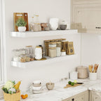 48 Inch Floating Shelves, 12" Deep Floating Shelf Wall Mounted, 48" Wall Shelves, Rustic Deep Bookshelf, Extra Deeper & Thick