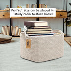 COMFY-HOMI Storage Basket for Shelves, Woven Baskets for Storage, Cotton Rope Basket for Toys,Towel Baskets, Toy Storage Orga