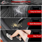 Floor Mats Compatible with 2024 2025 2026 Kia EV9 6&7 Seats Cargo Liner Cargo Mat Trunk Mat Trunk Liner Back Seat Cover Protector EV9 Accessories (Floor Mats+Trunk Mat with Backrest Mat)