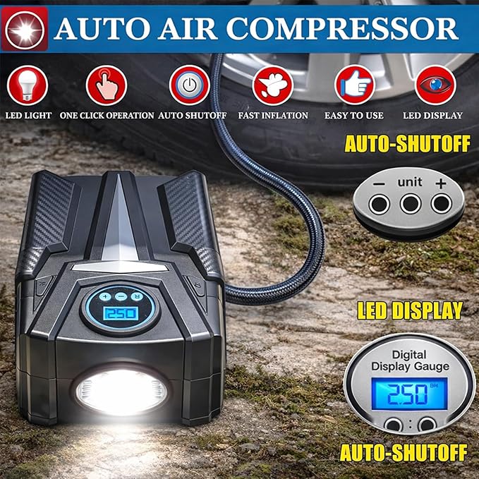 kewen Car Emergency Kit, Roadside Assistance Emergency Car Kit Jumper Cables, Road Trip Essentials, Auto Vehicle Car Safety K
