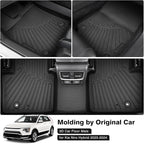 Powerty Floor Mats for 2023-2025 2026 Kia NIRO & Hybrid & HEV - All Weather Floor Liners, 3D TPE, Heavy-Duty (1st & 2nd Row, NOT for EV & PHEV)