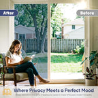 SUNBABY Window Tint for Home, One Way Privacy Film Heat & UV Blocking, Static Cling No Glue Renter Friendly Cover for Home Bedroom, Office & Sliding Glass Door, 23.6 x 78.7 Inch with 3 Tools, Blue
