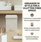 Bigso John Fiberboard Label Frame Desktop File Storage Box - Document Organizer for Important Paperwork - Durable Hanging Fil