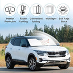 Front Windshield Sun Shade Foldable Car Front Window Sun Shade Windshield Shade Custom Fit for Kia Seltos 2021-2026 Block UV Rays Accessories Heat Keep Cooler