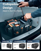 HOTOR Trunk Organizer - Car Organizer, Foldable Trunk organizer for SUVs & Sedans, Sturdy Car Organization for Car Accessories