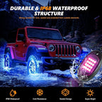 12 Pods RGB LED Rock Lights for Trucks Golf Cart Pickup Offroad RV UTV ATV SUV, Waterproof Multicolor Underglow Kit for Cars with APP Music Mode, Vehicle Underbody Light Underneath Accent 12V