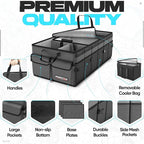FORTEM Trunk Organizer with Cooler For SUV Car Trunk, Foldable Storage, Car Accessories for Women Men, Collapsible Bag, Perfect