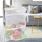 Seiritex Mesh Popup Laundry Hamper 115L Collapsible Laundry Basket Extra Large Capacity Foldable Clothing Storage Basket with