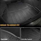 Floor Mats for Honda Accord 2013-2017, All Weather Floor Mats Trunk Cargo Liner and Door Sill Guards Accessories, Full Coverage Set (Fit Sedan Models)
