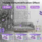W&E Choice Moisture Absorbers with Lavender Scent, Portable Dehumidifier for Closet & Bathrooms, Kitchen, Humidity Absorber