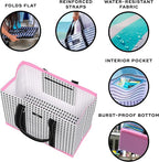 SCOUT Original Deano Tote Large - Durable Lightweight Open Top Beach, Pool & Lake Bag, Inside Zip Pocket, Folds Flat