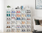 SIMPDIY Shoe Organizer, 12 Pack Shoe Storage Shoe Organizer for Closet, Shoe Boxes Clear Plastic Stackable Shoe Storage Boxes