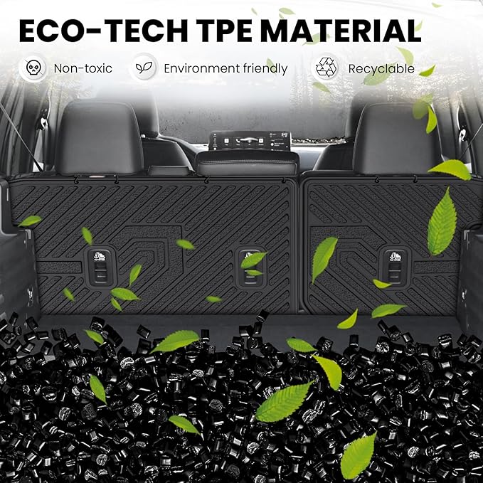 LASFIT Rear Seat Back Protector for Honda Passport 2026, All Weather TPE Pet Friendly Custom Fit Passport Second Row Back Seat Cover Mat Liner Accessories, Black