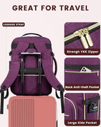 LOVEVOOK Travel Backpack for Women & Men 50L,Airline Approved Carry On Backpack Travel Essential,TSA Carry on Luggage,Waterpr
