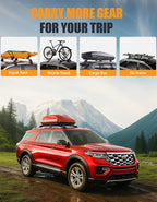 KINGGERI 330lbs All Aluminum Roof Rack Cross Bars Compatible with Ford Explorer 2020 2021 2022 2023 2024 2025 2026, Heavy Duty Lockable Roof Rails Crossbars Rooftop Cargo Basket Luggage Accessories