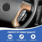 Steering Wheel Trim Cover Compatible with Chevy Silverado/Tahoe/Suburban/Avalanche/Escalade/GMC-Yukon/GMC-Sierra 2007-2013, Wood Grain