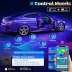 Dreamcolor Acrylic Interior Car LED Strip Light with Wireless APP, RGB 22 in 1 with 175 inches 612 LEDs Fiber Optic Strip Lights for Car, Dual Zone Symphony Neon Car Ambient Lighting