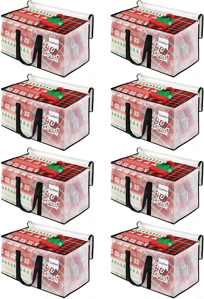 BlissTotes Clear Moving Bags Heavy Duty, 93L Extra Large Storage Bags with Zipper & Reinforced Handles, Waterproof PP Moving 