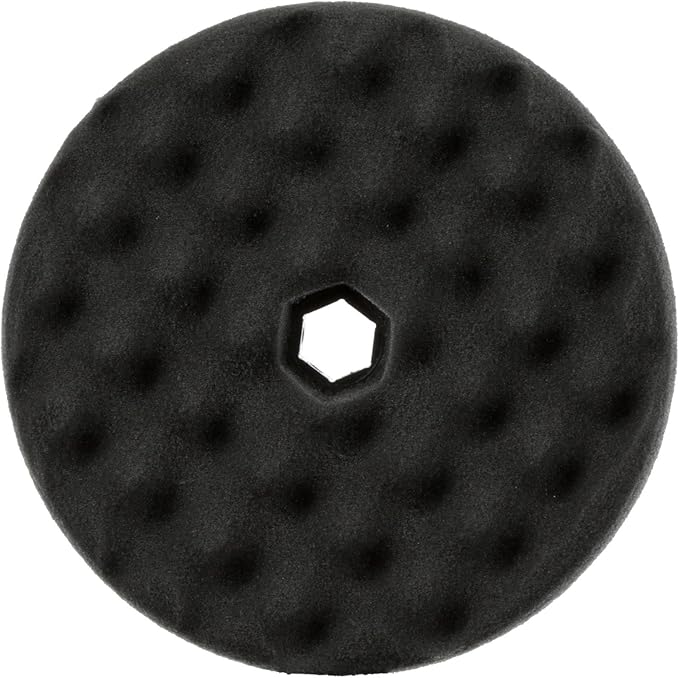 3M Perfect-it Foam Hook & Loop Polishing Pad, 3285, 6 in, Black, Buffing Pad, Eliminates Swirl Marks, For Automotive Polishing