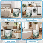 Misty Forest Large Storage Basket Collapsible Laundry Basket Oxford Storage Bin for Toy Bins Gift Baskets Bedroom Clothes Chi