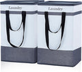 FairyHaus Laundry Basket 78L, 2Pack Laundry Hamper with Easy Carry Handles, Collapsible Laundry Baskets Hampers for Bathroom 