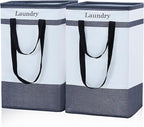 FairyHaus Laundry Basket 78L, 2Pack Laundry Hamper with Easy Carry Handles, Collapsible Laundry Baskets Hampers for Bathroom 