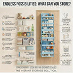 HOMELUX THEORY UPGRADED 6 Tiers Over The Door Organizer Hanging - 100D EXTRA THICK & 50lbs HUGE CAPACITY, 12 Side Mesh Pocket