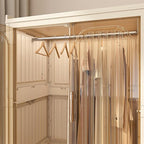 Portable Wardrobe Closet Storage Organizer, Plastic Collapsible Closet Organizer with Transparent Magnetic Door, for Living R
