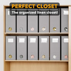 SpaceAid 12 Pack Bed Sheet Organizers and Storage, Foldable Sheet Organizer for Linen Closet, Sheets Set Folder Keeper with W