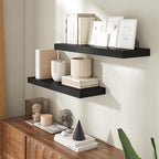 30 Inch Floating Shelves for Wall, 8 Inch Deep Floating Shelf for Storage & Display, Rustic Wall Mounted Shelf with Invisible
