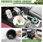 Upgrade Cup Holder Inserts for 2014-2024 Toyota 4Runner Center Console Cupholder Coaster Liner Replaces Mat for 4 Runner Interior Accessories Black(Center Console Left Front+Rear, 2PCS)